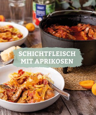 Schichtfleisch mit Aprikosen