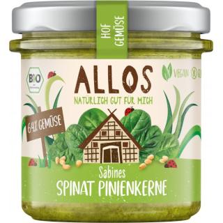 Hof-Gemüse Spinat Pinienkerne