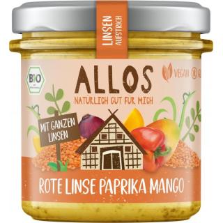 Linsen-Aufstrich Rote Linse Paprika Mango