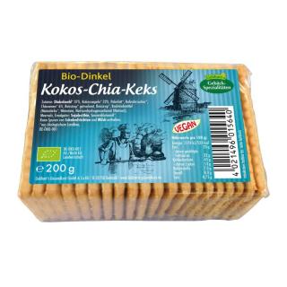Dinkel-Kokos-Chia Keks