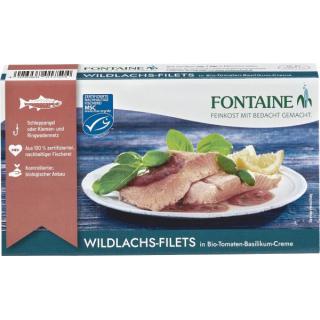Wildlachs-Filet in Tomaten-Basilikum-Creme