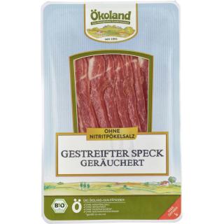 Gestreifter Speck in Scheiben