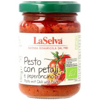 Pesto mit Chili und Blüten - Tomaten Würzpaste