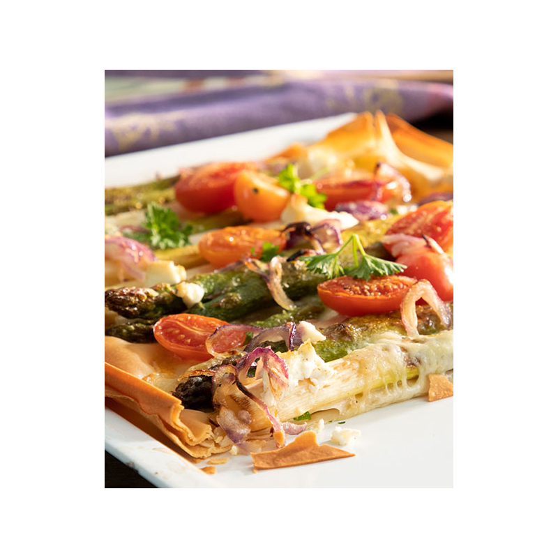 Spargelstrudel mit zweierlei Spargel