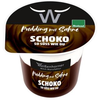 Pudding mit Sahne - Schoko