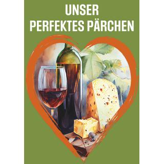 Perfektes Pärchen Käse und Wein